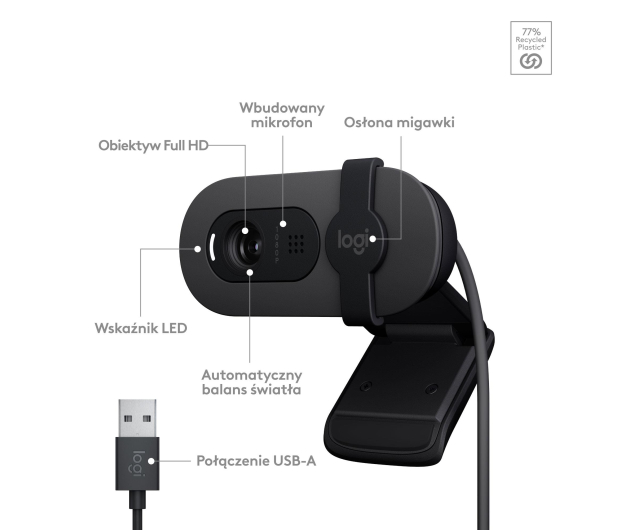 Logitech BRIO 100 grafit - 1172736 - zdjęcie 11